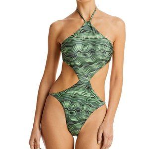 Cult Gaia Women's Camari One Piece Saltation Basil Multi Size S 0403